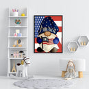 5D Diamond Painting DIY National Flag Gnome Full Round Drill Wall Decor Crafts