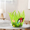 Easter Egg Carry Bucket Portable Round Nonwoven Basket Home Party Decor (A)