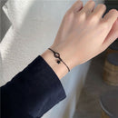 Fashion Black Gothic Punk Stars Planet Bracelet Adjustable