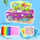 #A Montessori Sensory Toys for Babies - Tissue Box Infant Play Scarves Prescho