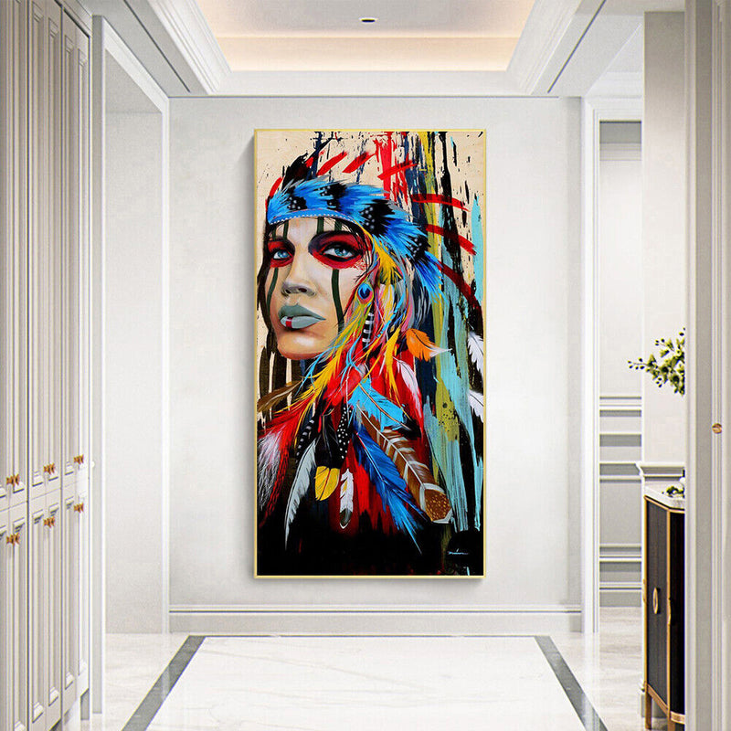 Indigenous Girl Oil Paint By Numbers Kits Canvas Picture DIY Home Decoration
