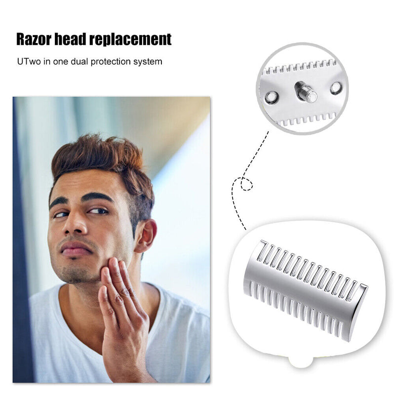 Alloy Safety Razor Edge Compact Lightweight Non-Brief Razor Head Shaver Blade
