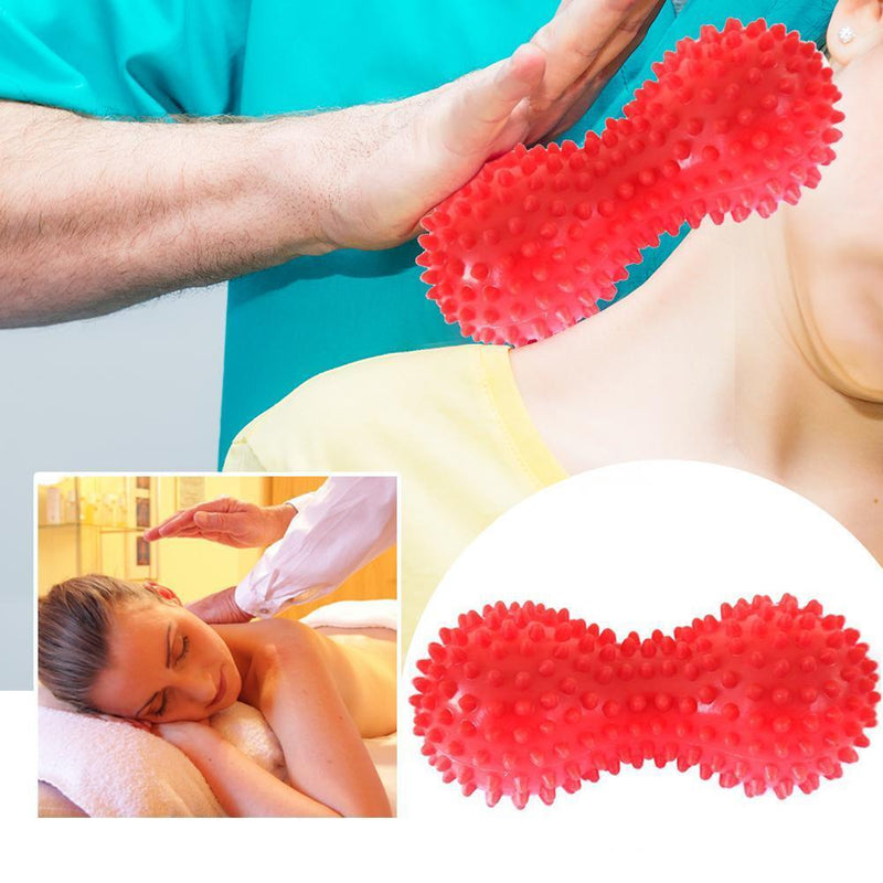 PVC Peanut Shape Spiky Massager Ball Therapy Stress Relief Body Relex Massager