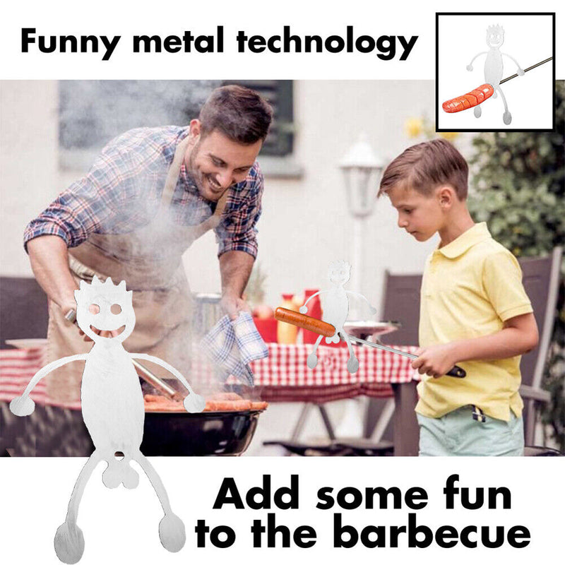 Outdoor Barbecue Fork Hot Dog Guys Grill Boy Girl Skewer Roaster Cooker (C)