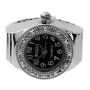 Women Arabic Number Round Alloy Girls Finger Ring Watch Party Gifts