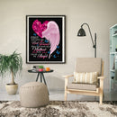 5D DIY Diamond Painting Kits Full Square Drill Love Wings English Calligraphy