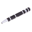 8 Kinds Aluminum Precision Pen Screw Driver Set Kit Mobile Tool Black Newly