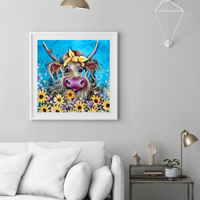 Cow in Bush Oil Paint By Numbers Art Picture DIY Home Decoration Gifts Unfr