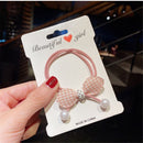 Women Girl High Elastic Hair Accessories Hair Tie Rope Hair Ring Lattice Dot