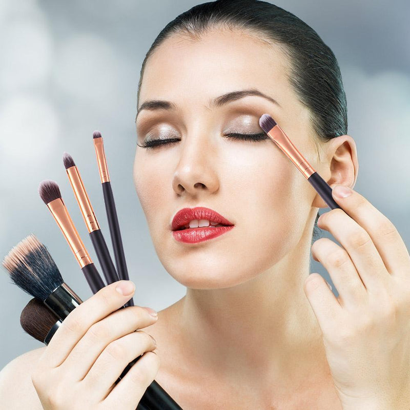 Aediea Beauty Makeup Brush Set, 7-Piece, Wooden Handle, Eyeshadow, Foundation,