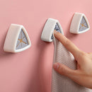 Towel Plug Holder Punch Free Bathroom Organizer Towels Storage Rack (White)