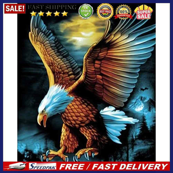 Flying Eagle Acrylic Oil Paint By Number Set Canvas Drawing DIY Coloring Pi