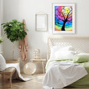 5D DIY Full Round Drill Diamond Paint Colorful Tree Mosaic Rhinestone Picture