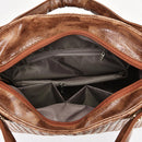 Women 4pcs Bag Set Weaven PU Soft Handbag Should Bag Tote Clutch(Yellow)