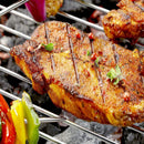 Double-layers Cooking Rack Stainless Steel Barbecue Tray Air Fryer Accessory