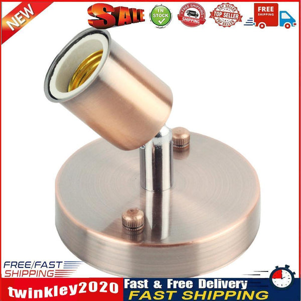 E27 Lamp Holder Retro Metal Lamp Socket 180 Rotating Wall Lights Base (F) Newly