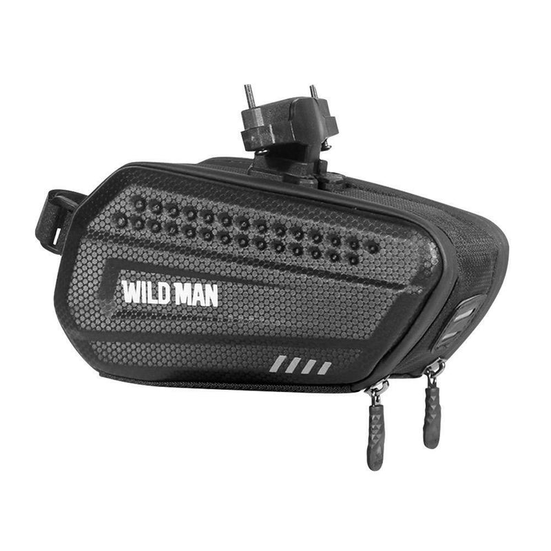 WILD MAN Bicycle Reflective Saddle Rear Bags MTB Bike Under Seat Tail Tool Bag