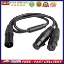 50cm 3 Pin Jack XLR Male to Dual XLR Female Y Splitter Adapter Cable Converte
