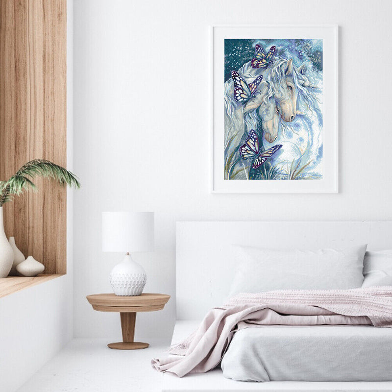 Full Embroidery Printed Horn Horse DIY Cross Stitch Kits 11CT Needlework Sets