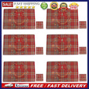 12pcs Christmas Placemat Ornament for Home Kitchen Table Desk Mat Christmas Gift