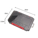 Double Sided Fishing Tackle Box 14 Compartments Bait Lure Hook Box (Red) Newly