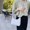 Women Patent PU Leather Hobos Underarm Bag Fashion Solid Color Small Handbags