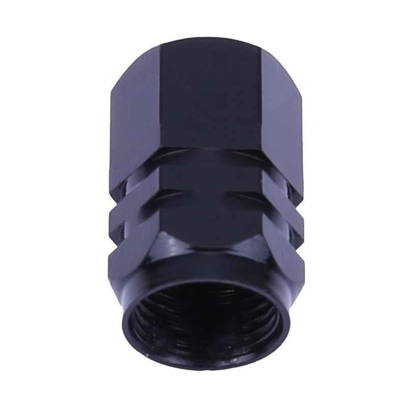 4pcs Aluminum Alloy Car Wheel Tire Valve Air Caps Stem Covers (Black)