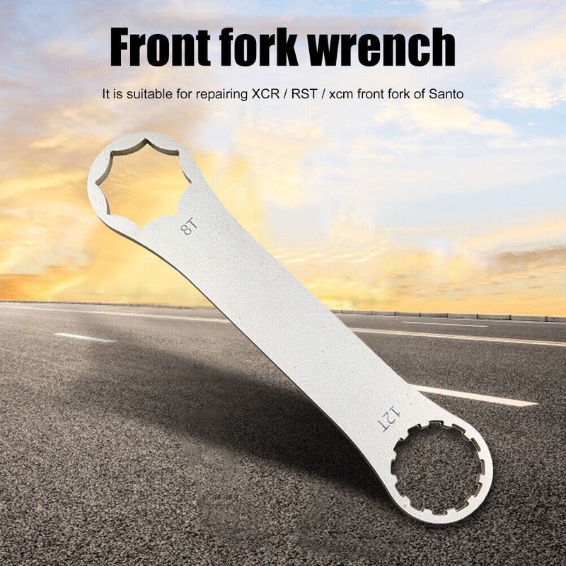 Stainless Steel Mountain Bike Front Fork Axle Wrench Bicycle Repair Tool Kits