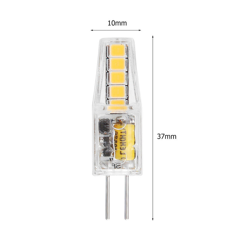 12V AC/DC G4 LED Lamp Bulb 2W SMD2835 10LED Chandelier Light Bulb (WW) Newly