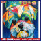 DIY Canvas Oil Painting Colorful Dog Handpainted Coloring Drawing Home Decor