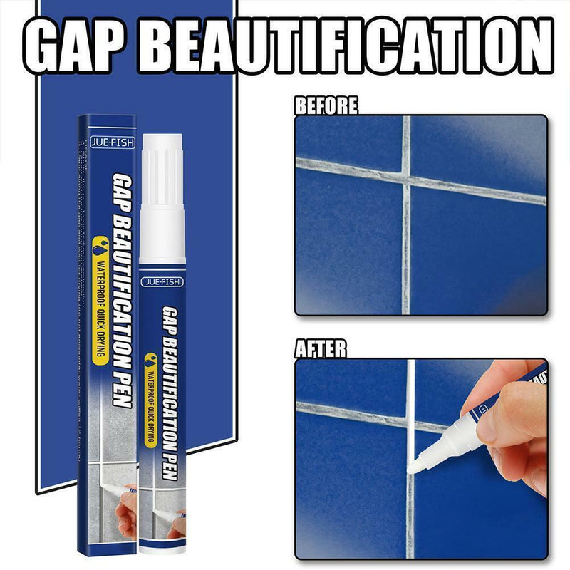 Jue-Fish White Tile Paint Marker: Waterproof Tile Grout Seale