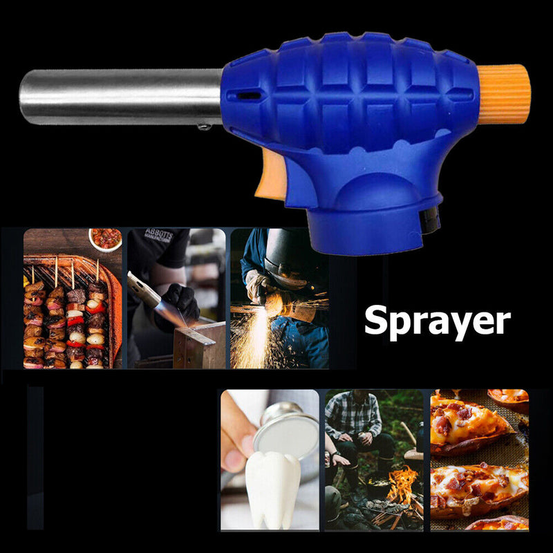 BBQ Cook Welding Flame Gun Nozzle Camping Gas Torch Ignition Flamethrower