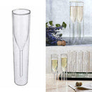Double layer Cocktail Glass Crystal Champagne Cup Goblet Transparent T6U0 P8O2