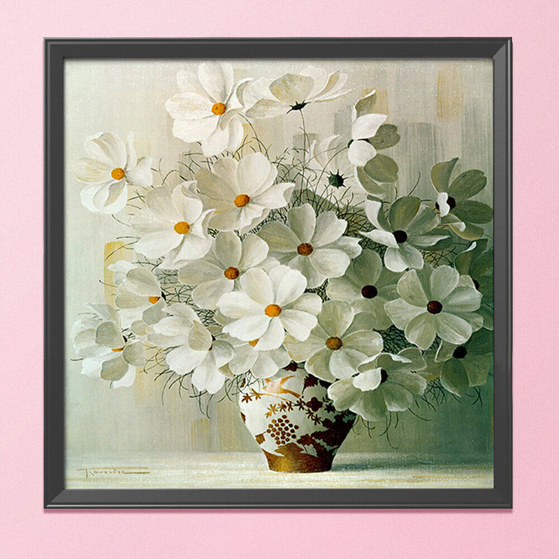 Cross Stitch Kit 11CT Stamped Flowers Needlework Embroidery Handmade Wall Dec