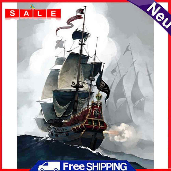 Sailboat at Sea Oil Paint By Numbers DIY Home Decoration Gift Wall Pictures Kit