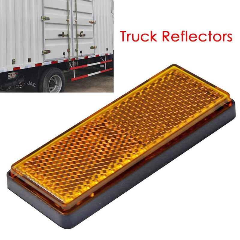 10pcs/set Amber Orange Stick on Adhesive Reflectors for Trailer Truck Carav