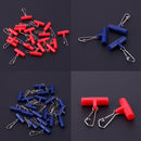 100pcs Zip Slider High-strength Fishing Line Sinker Slider Slide Hooked Red
