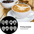 8pcs Eid Mubarak Coffee Spray Stencils Cookie Pastry Cakes Molds Festival Partys
