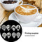 8pcs Eid Mubarak Coffee Spray Stencils Cookie Pastry Cakes Molds Festival Partys