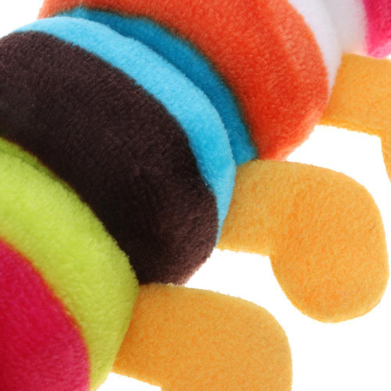 Pets Toys Cute Longworm Shape Plush Sound Squeaker Chew Bite Toys(Green)