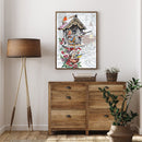11CT Full Embroidery Kit Mailbox Bird Cotton Counted Cross Stitch Home Decor