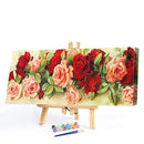 Rose Oil Paint By Numbers DIY Canvas Wall Art Picture Craft Home Decoration Gift