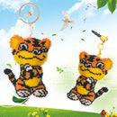 Beads Needlework Stamped Keychain Cross Stitch Kit DIY Chinese Zodiac (C) Newly