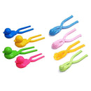 2pcs Cartoon Snowball Maker Clip Children Winter Outdoor Snow Mold (Yellow)