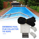 8x Swimming Pool Solar Reel Tube Covers Blanket Straps Pool Attachment Kit Newly