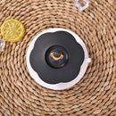 Torx Silicone Cup Cover Heat-resistant Reusable Cartoon Lid (Orange Bear)