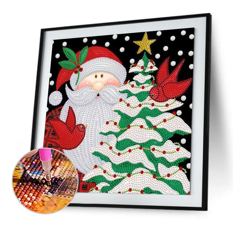2PCS Diamond Painting Partial Special Drill Christmas Picture of Rhineston