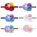 Starfis Headdress Chiffon Flower Elastic Mermaid Headband Starfish Hair Band
