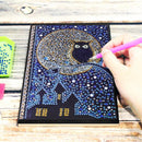 DIY Owl Special Shaped Diamond Painting 50 Pages A5 Sketchbook Journal Book Gift