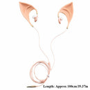 Stereo Silica Gel Built In Mic Elf Ears Earphone Earbuds In-Ear Headphone Fairy